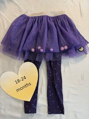 Souris Mini Purple Sparkly Tutu with Leggings